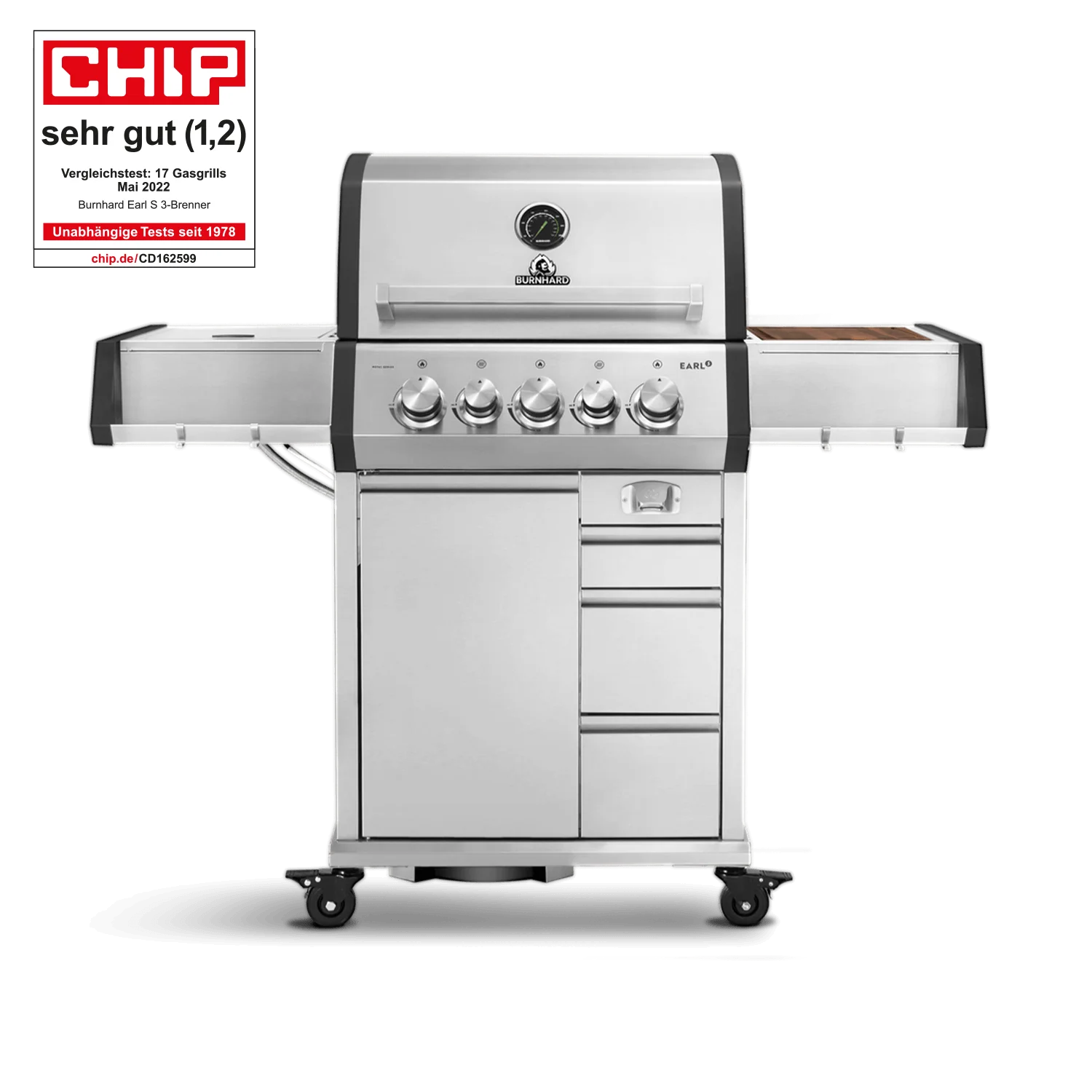 Burnhard EARL Premium-Gasgrill 3-Brenner