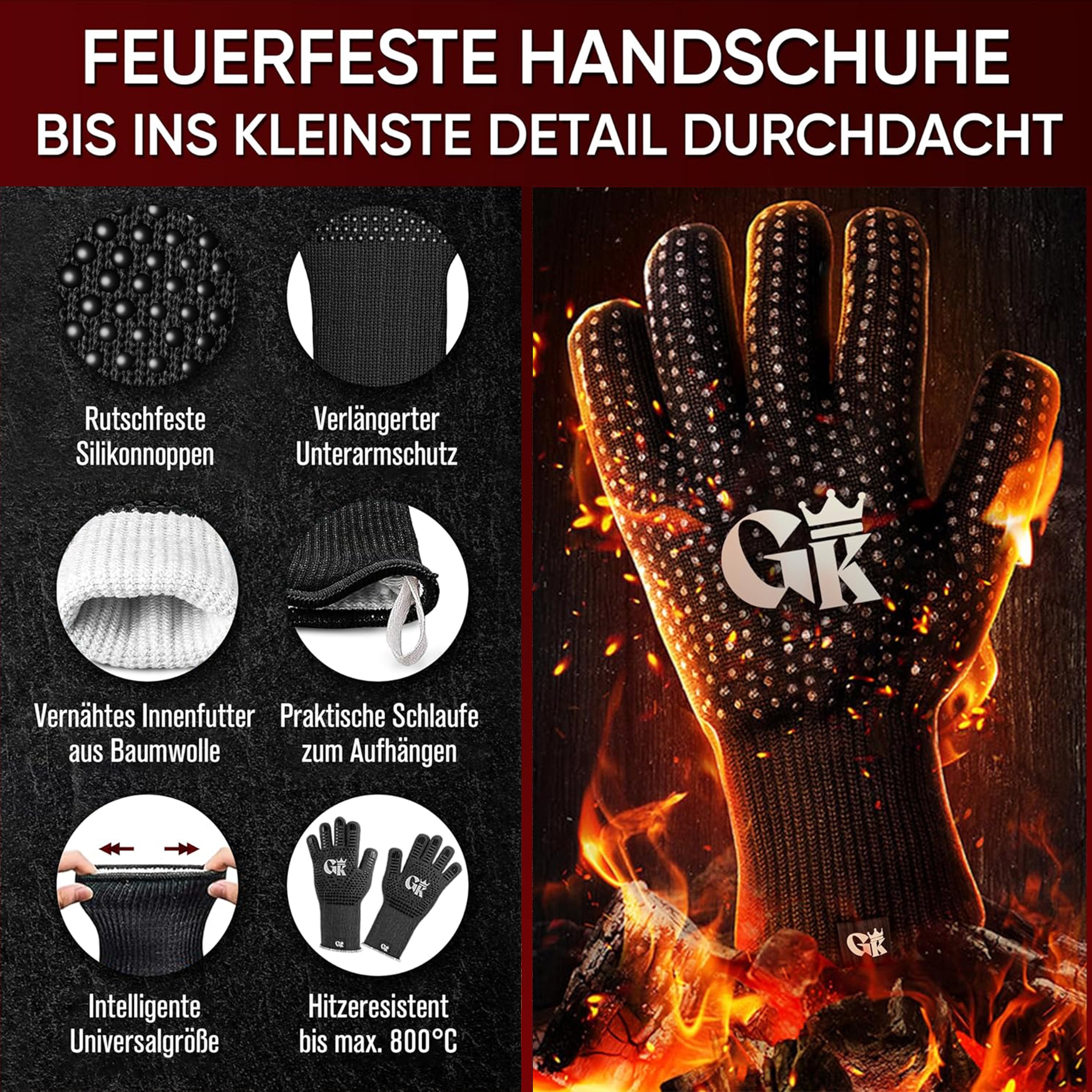 Eingebrannte Wok Pfanne 36cm –  inkl. Pflegepaste + Ringreiniger + Grillhandschuhe + Rezeptbuch + Gebrauchsanweisung