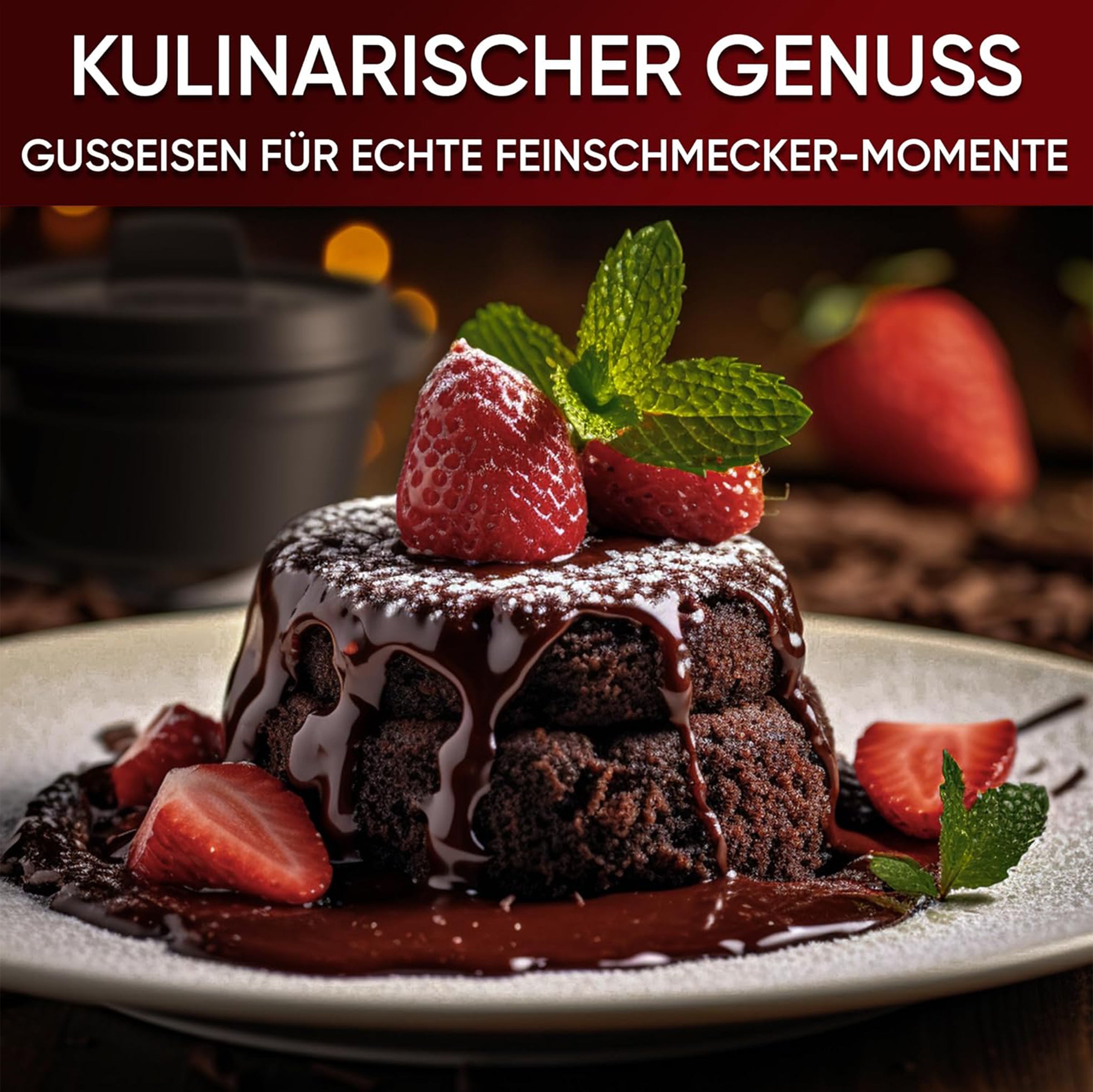 Eingebrannter 4× 300ml Mini Dutch Oven Set – inkl. Pflegepaste + Rezeptbuch + Gebrauchsanweisung
