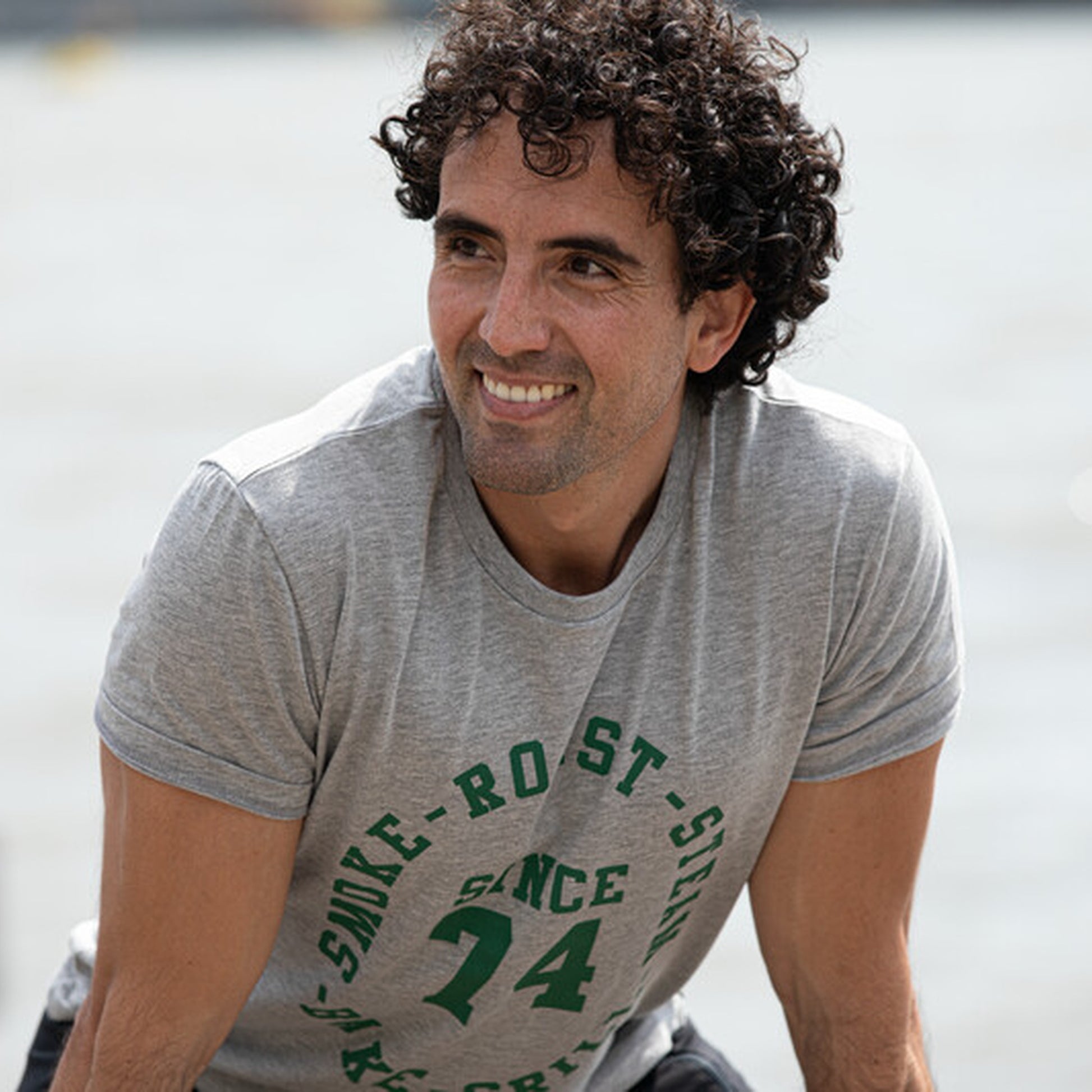 T-Shirt - Since 74 - Grau/Grün - Large Lifestyle